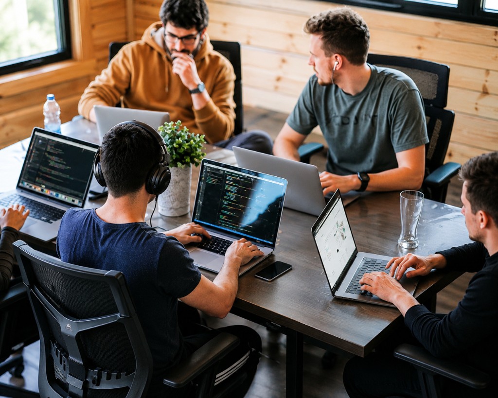 Команда OS Web Studio за роботою над вебпроєктом